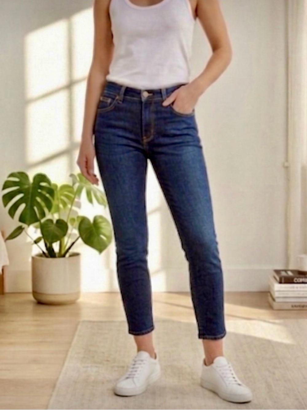 Nudie Jeans Co Skinny Raw Denim Women's Jeans Size 27 Dark Wash